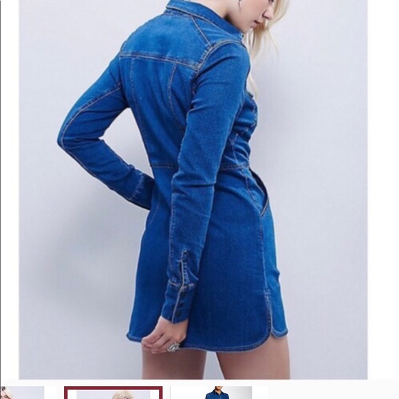 Free People Dynamite Denim Minidress - Picture 2 of 5